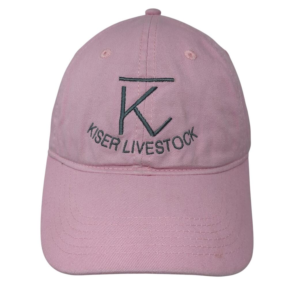 Kiser Livestock Slideback Baseball Cap Pink OS Adjustable Authentic Pigment
